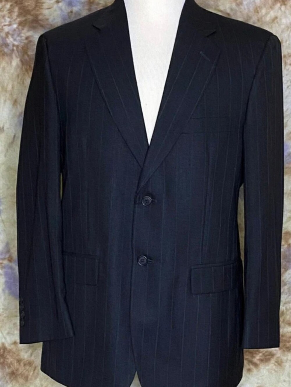 Town Craft Men's Navy Pinstripe Two-Button Single Breasted Blazer NWOT. Size 38R